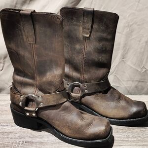 Durango Brown Leather Harness Boots
